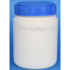 Anulado Boião 250ml branco, com tampa de rosca azul e vedante natural