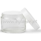 Boião vidro 50ml transparente com diâmetro 56mm 