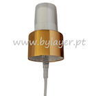 Tampa pulverizador de rosca 24/410 dourado e branco lisa