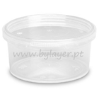 Cubo transparente 200ml con tapa