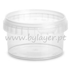 Cubo transparente 240ml con tapa precintable