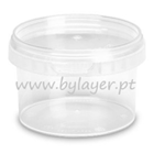 Seau transparent de 280 ml avec couvercle