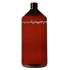 Cylindrical PET bottle 1000 ml amber