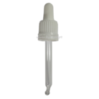 Dropper Pipette cap PP18 tamper evident ribbed with curved tip white for 30ml bottle