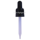 Tampa rosca com pipeta conta gotas PP18 preto para frasco de 30ml