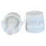 Tapa rosca precintable gotero PP18 blanco (tapa y obturador) estriado