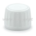 Tamper-proof screw cap 28/410 white big ribbed