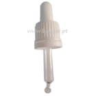 Dropper Pipette cap PP18 with curved tip white for 10ml bottle