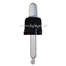 Tapa rosca negra con pipeta blanca cuentagotas PP18 con punta curva para botella de 10 ml