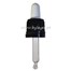 Dropper with white Pipette and black cap PP18 with curved tip for 10ml bottle