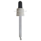 Dropper with black Pipette and white cap PP18 with curved tip for 50ml bottle