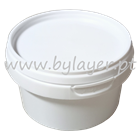240ml white bucket with lid