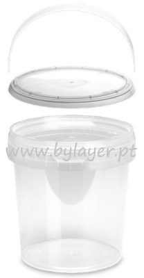 Cubo transparente con tapa - De 1 a 10 L 