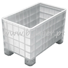 Contenedor palet de 250L cerrado (1000x600x650mm) con 4 pies