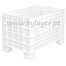 Contenedor palet de 250L rejado (1000x600x650mm) con 4 pies