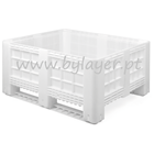 Contenedor palet de 430L cerrado (1200x1000x580) con 2 patines
