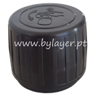Tamper evident screw cap 28/410 black big ribbed with child safety and liner