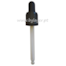 Tapa rosca precintable estriada negro PP18 con pipeta cuentagotas para botella 50ml