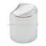 Tampa DISC TOP de rosca 24/410 aluminio brilhante com branco lisa