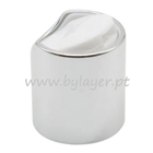 Tampa DISC TOP de rosca 24/410 aluminio brilhante com branco lisa