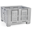 Contenedor palet de 650L rejado (1200x1000x760mm) con 4 pies