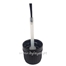 Tapón de rosca negro estriado con precinto PP18, con cepillo 57 mm de altura