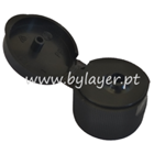 Tapa FLIP TOP de rosca 24/410 negra lisa