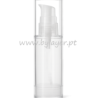 Airless bottle 50 ml with pump and cap transparent