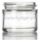 Boião vidro 50ml transparente com diâmetro 56mm 
