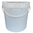 20L white bucket with tamper evident cap and handle