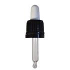 Bouchon vissant noir avec pipette blanc compte-gouttes PP18 à pointe incurvée pour la bouteille de 5ml