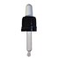 Dropper with white Pipette and black cap PP18 with curved tip for 5ml bottle