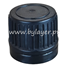 Tapa de rosca precintable PP18 negro con liner estriado