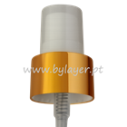 Tampa pulverizador de rosca 24/410 dourado e branco lisa