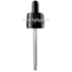 108mm dropper Pipette cap PP28 tamper evident ribbed black