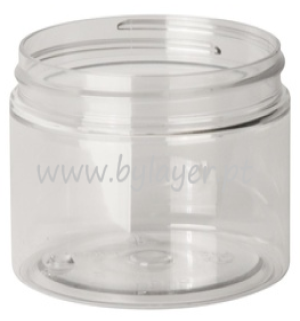 Pot plastique PP transparent avec couvercle PET plat 100ml 74mm H62mm