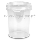 500ml transparent bucket with lid