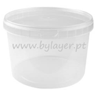 3L transparent bucket with lid and handle